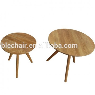 2020 new product wholesale Price of solid oak nest of tables