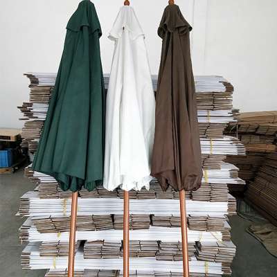 Wooden pole waterproof and UVproof custom print beach umbrella  Outdoor yard umbrella wooden umbrella