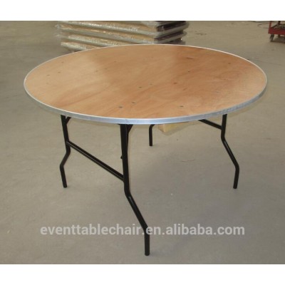 Wholesale Price Fast Delivery 6ft Folding Round Plywood Banquet Table