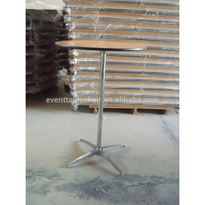 wholesale cheap price multifunctional wooden bar table pvc edge cocktail table