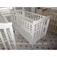 2016 secure solid wood baby crib baby cot bed