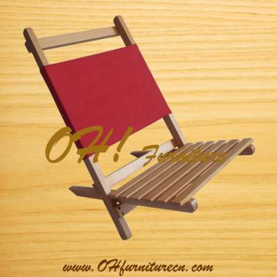 portable popular outdoor furniture wooden folding chairs with canvas